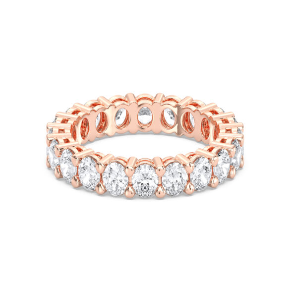 Oval 4-Prong Eternity Band