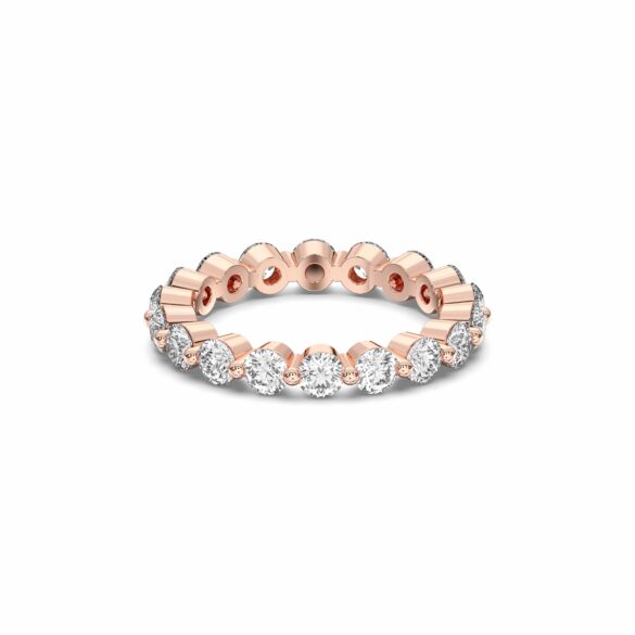 Round Bezel Set Eternity Band