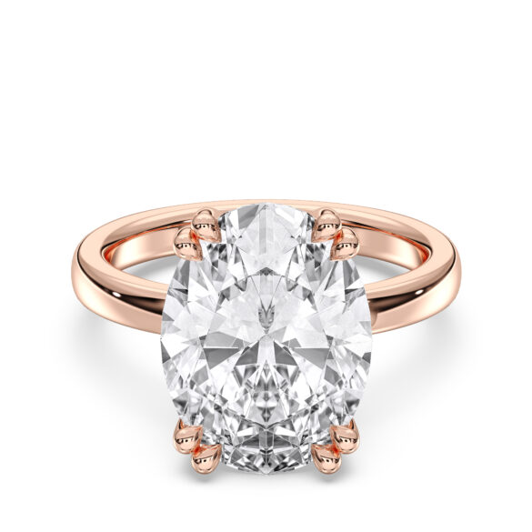 Oval Double-Prong Solitaire Ring
