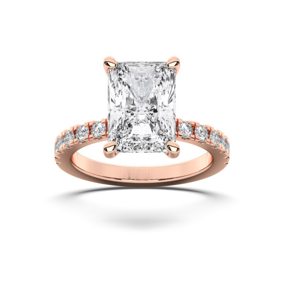 Radiant Hidden Halo Pave Ring